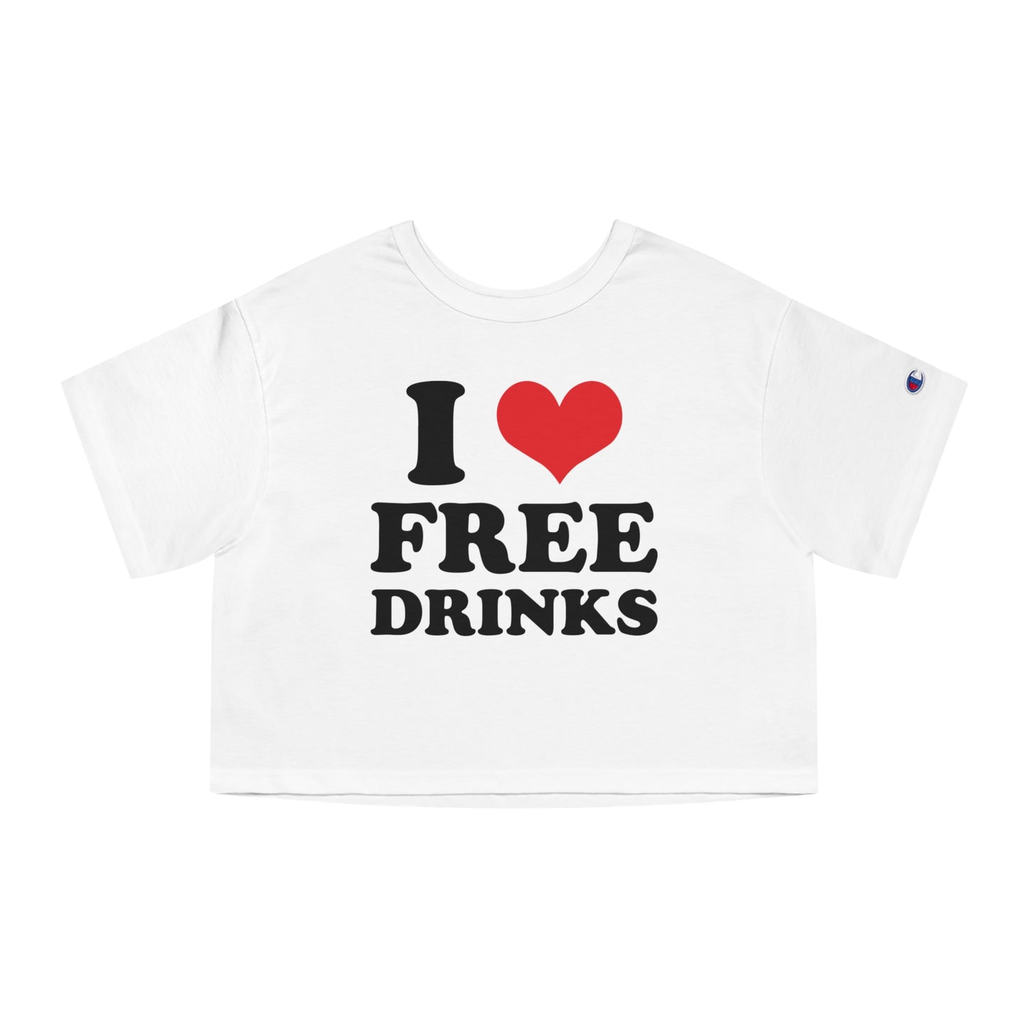 I ❤️ Free Drinks Crop Top